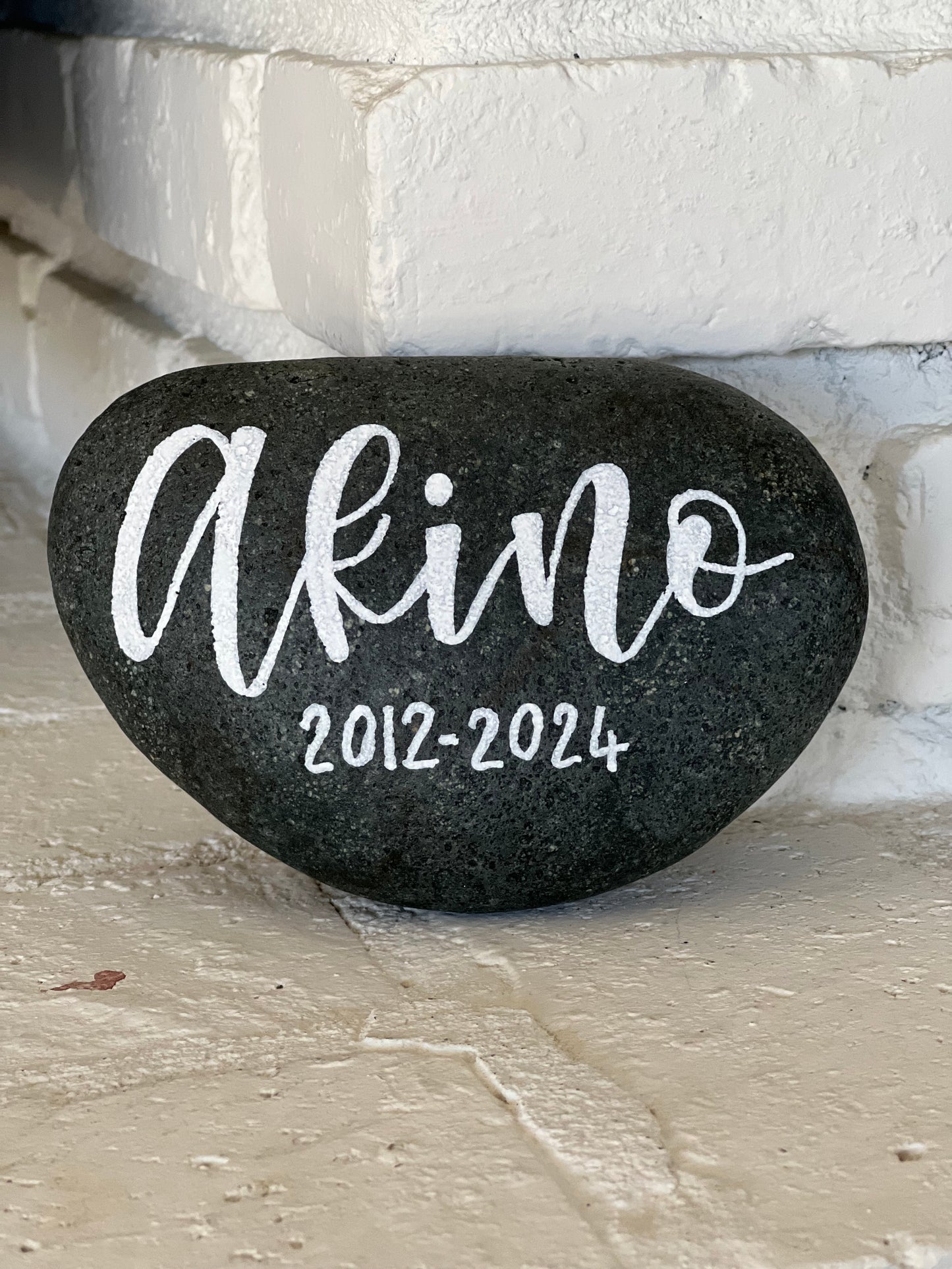 Hand Painted Pet Memorial Stone | Dog Loss Sympathy Gift