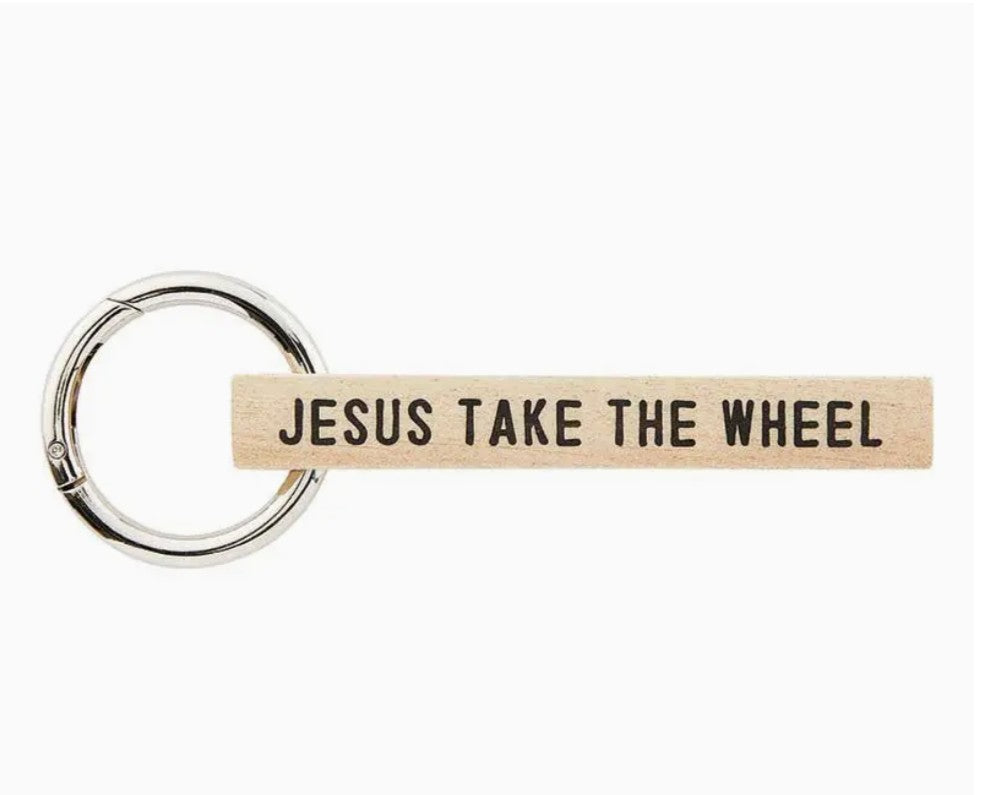 Jesus Take The Wheel Keychain