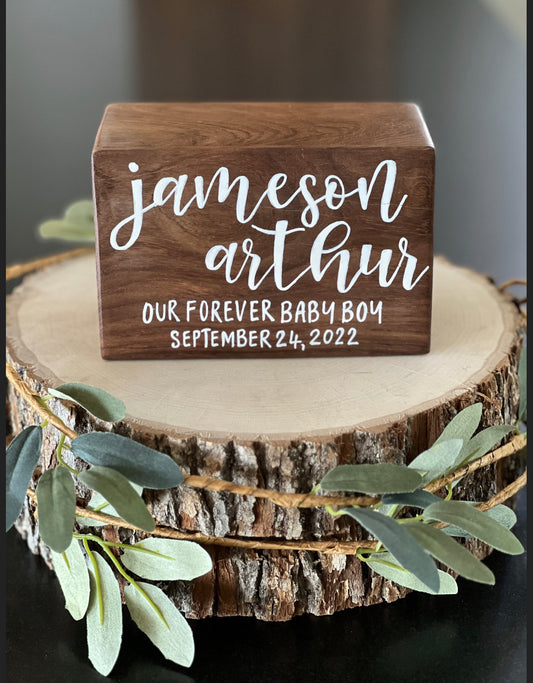 Baby Urn for Ashes | Infant Urn | Small Wooden Cremation Urn | Miscarriage Urn | Stillborn Memorial Box