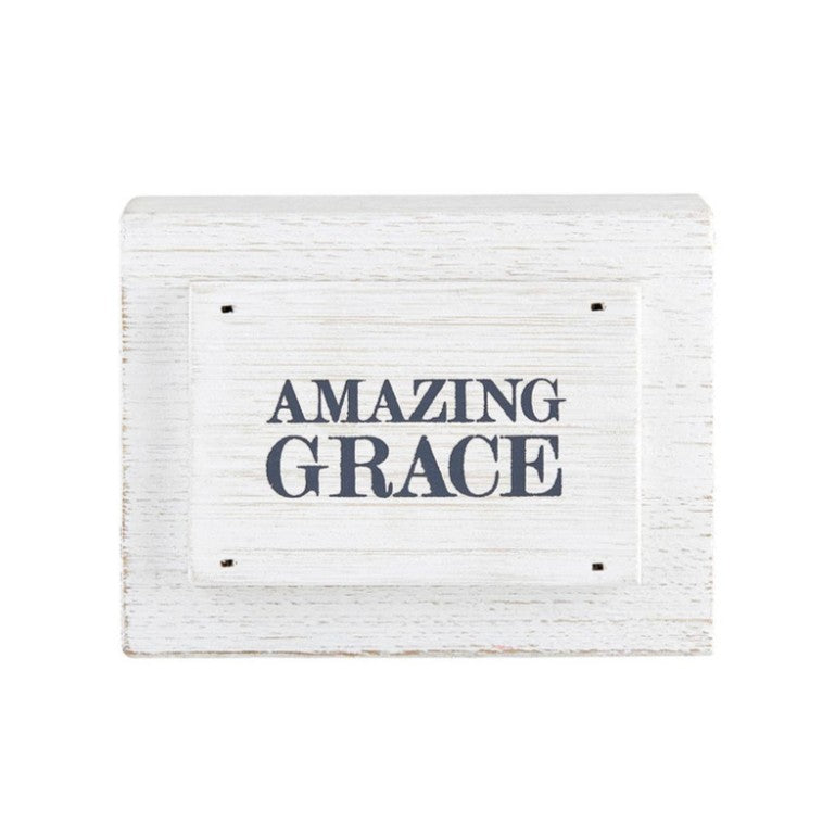 Amazing Grace Wood Sign | Farmhouse Tiered Tray Decor