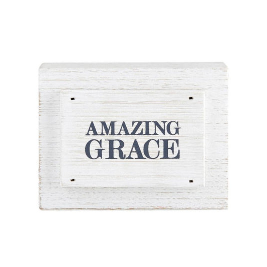 Amazing Grace Wood Sign | Farmhouse Tiered Tray Decor