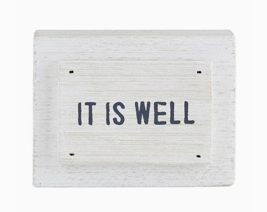 It is Well Wood Sign | Faith Based Farmhouse Decor