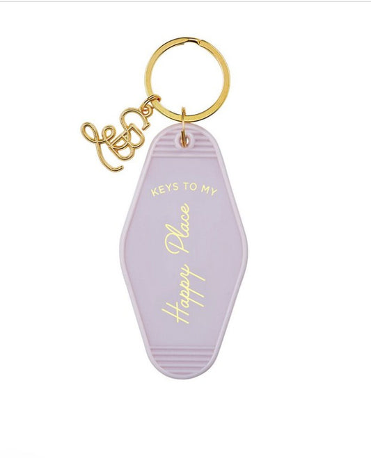Happy Place Keychain - Vintage Motel Keychain