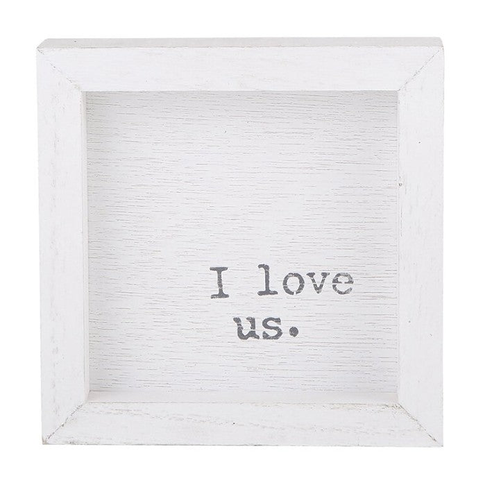 I Love Us Wood Sign | Tiered Tray Decor | Motivational Wall Art