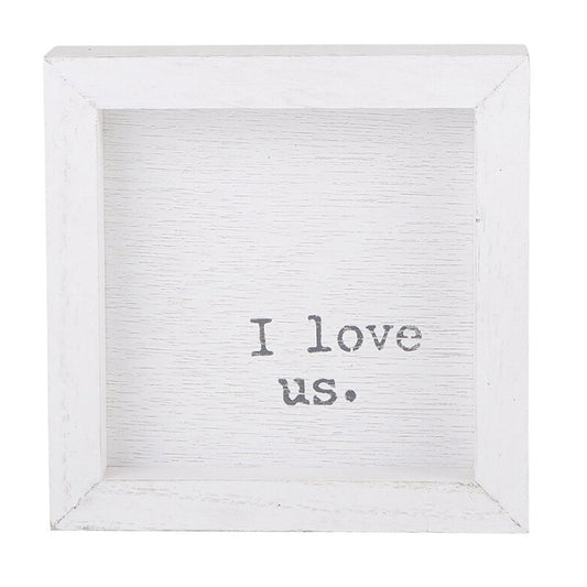 I Love Us Wood Sign | Tiered Tray Decor | Motivational Wall Art
